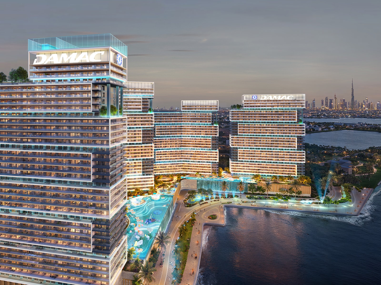 Tower C waterfront view in the Chelsea Residences masterplan