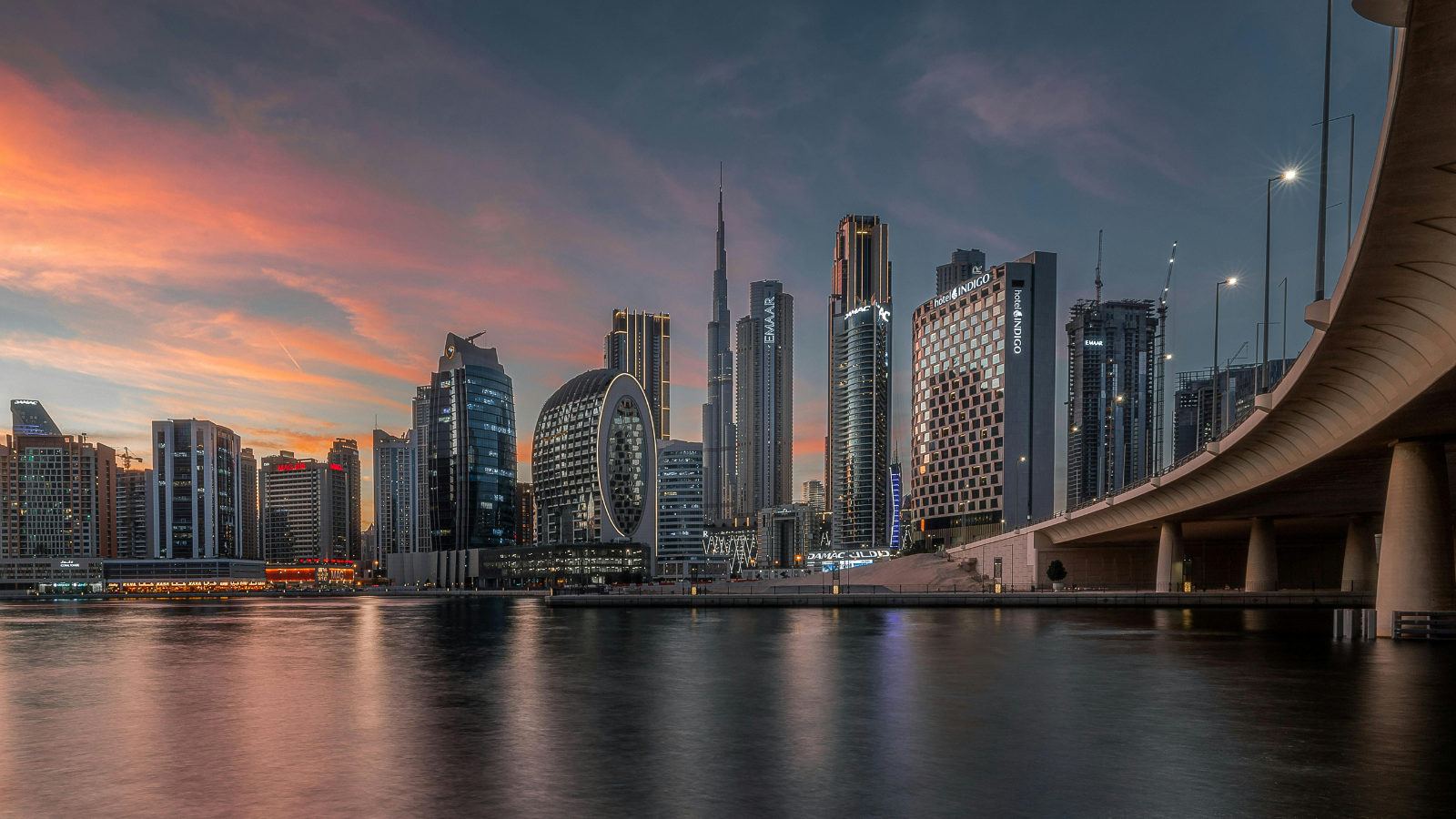 Business Bay towers along the Dubai Canal