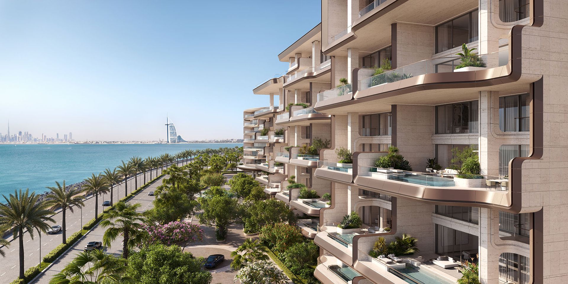 The Alba Residences beachfront on Palm Jumeirah, Dubai