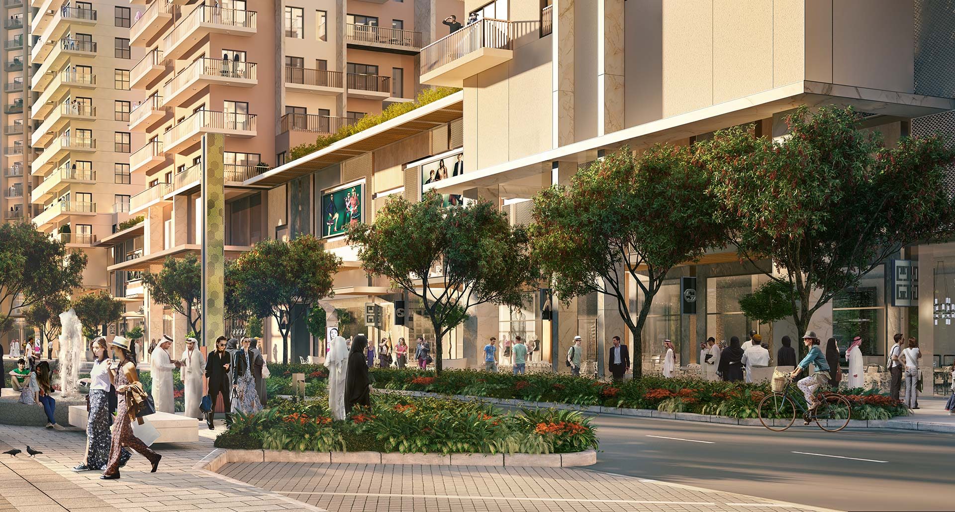 Retail street at Town Square Dubai